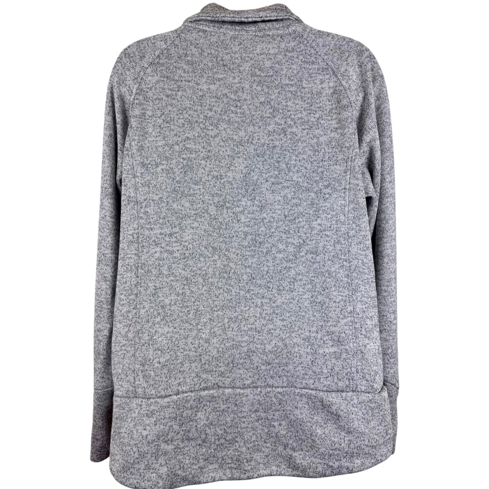 Danskin Now Cloud Melange Full Zip Fleece Jacket Gray L 12-14 - Picture 3 of 7
